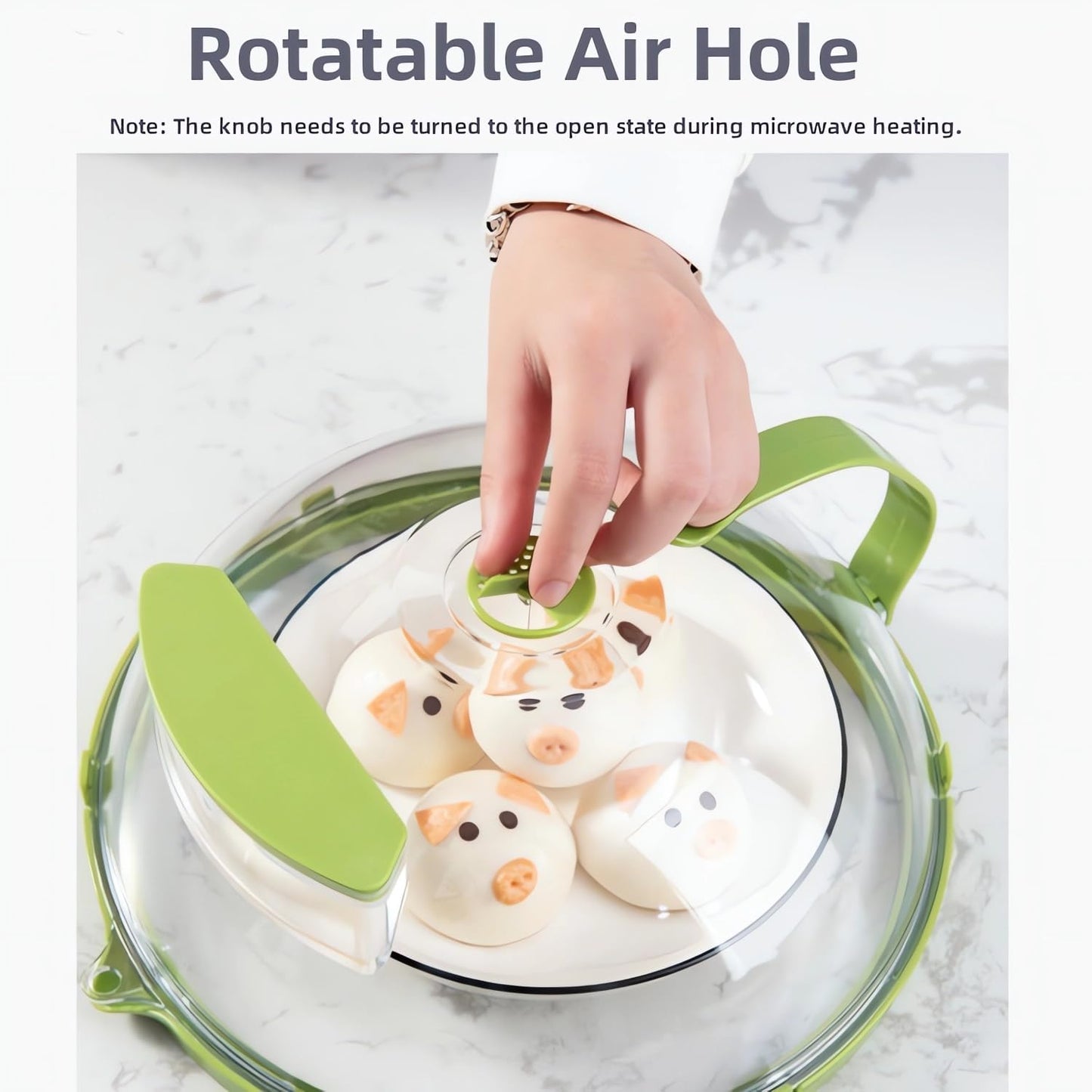 2 in 1 Microwave Steamer & Cover
